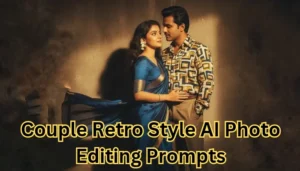 A couple enjoying a vintage retro style photo created using Google Gemini AI photo editing prompts
