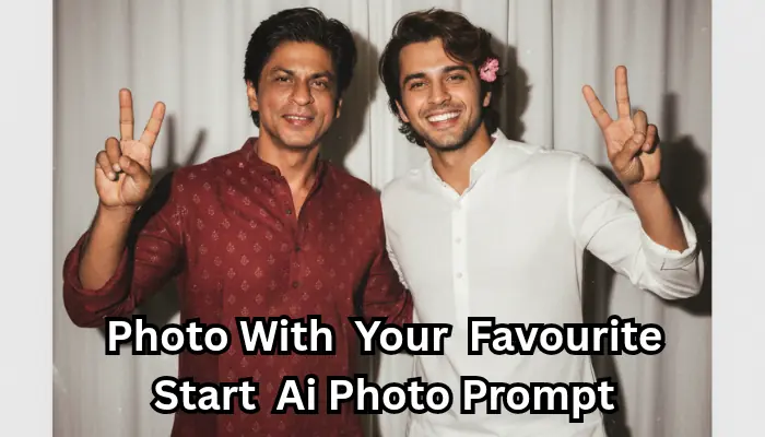 Create a realistic picture with your favorite star using Photo With Celebrity AI Prompt and Google Gemini ChatGPT prompts.