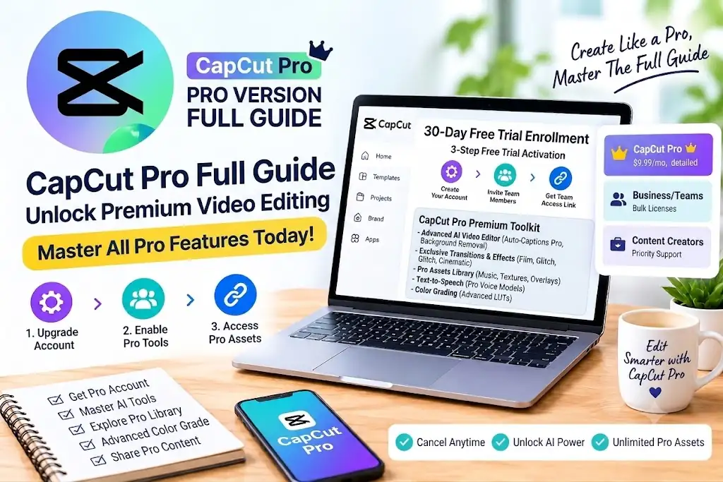 CapCut Pro for Android – Download & Complete Guide CapCut Pro video editing app interface showing AI tools and timeline