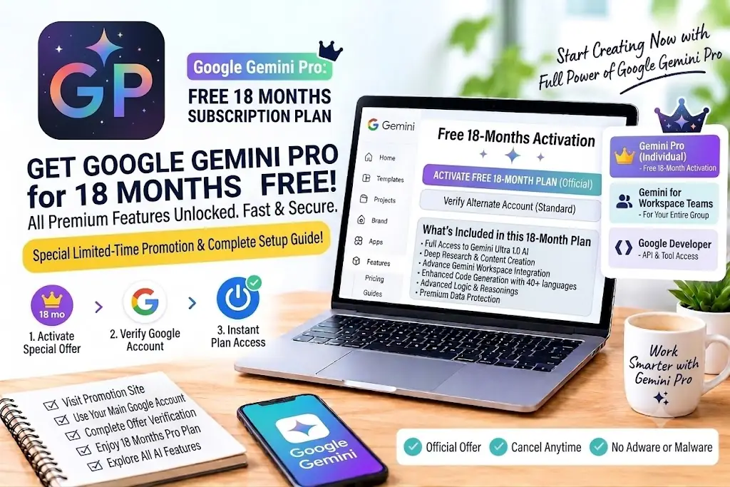 Jio MyJio app screen showing Google Gemini Pro free offer banner